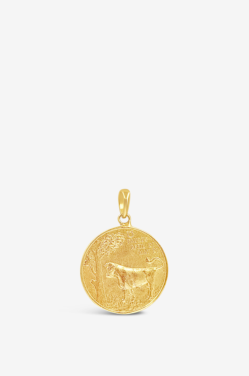 DAPHINE Goldene Medaille Zodiac Taurus Coin Charm Damen GOLDEN 1