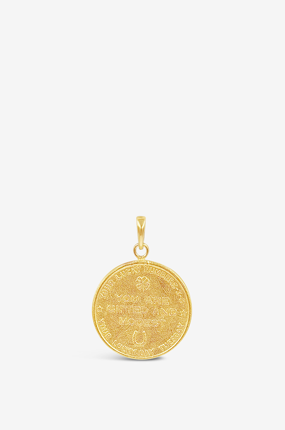DAPHINE Goldene Medaille Zodiac Scorpio Coin Charm Damen GOLDEN 2