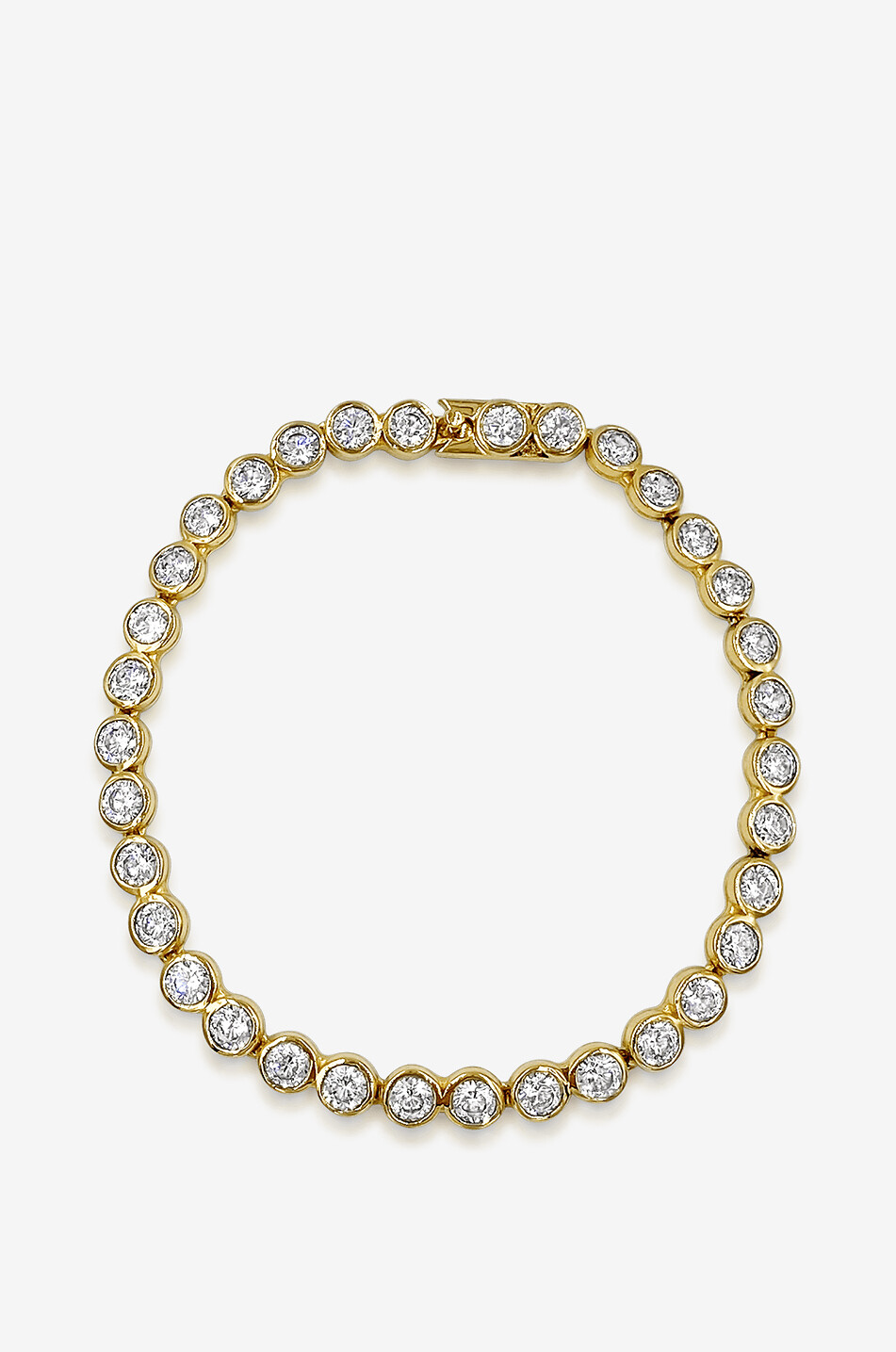 Chris Tennis gold-plated bracelet with zirconia