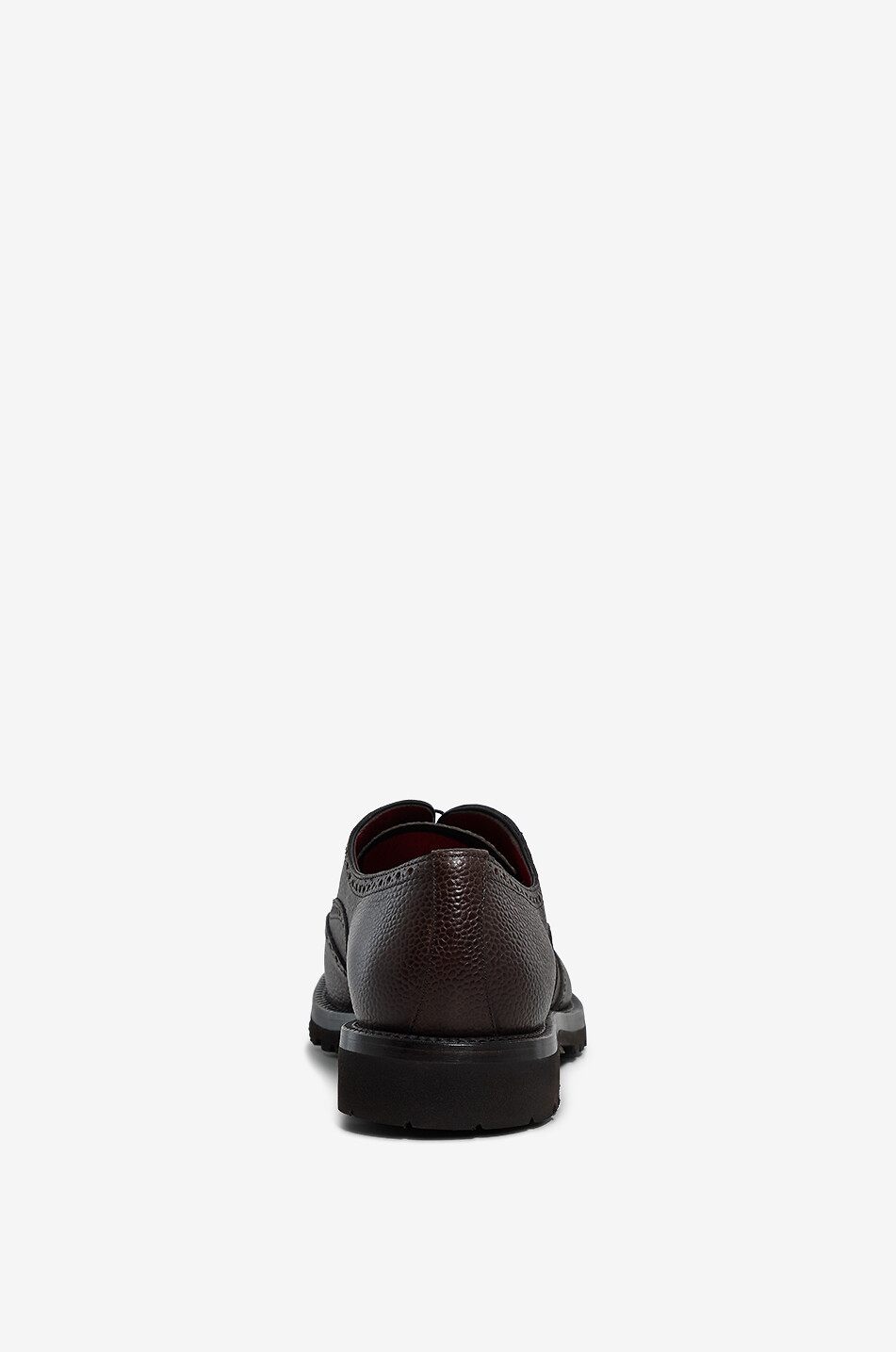 BARRETT Richelieu à perforations en cuir de veau grainé Homme MARRON FONCÉ 4