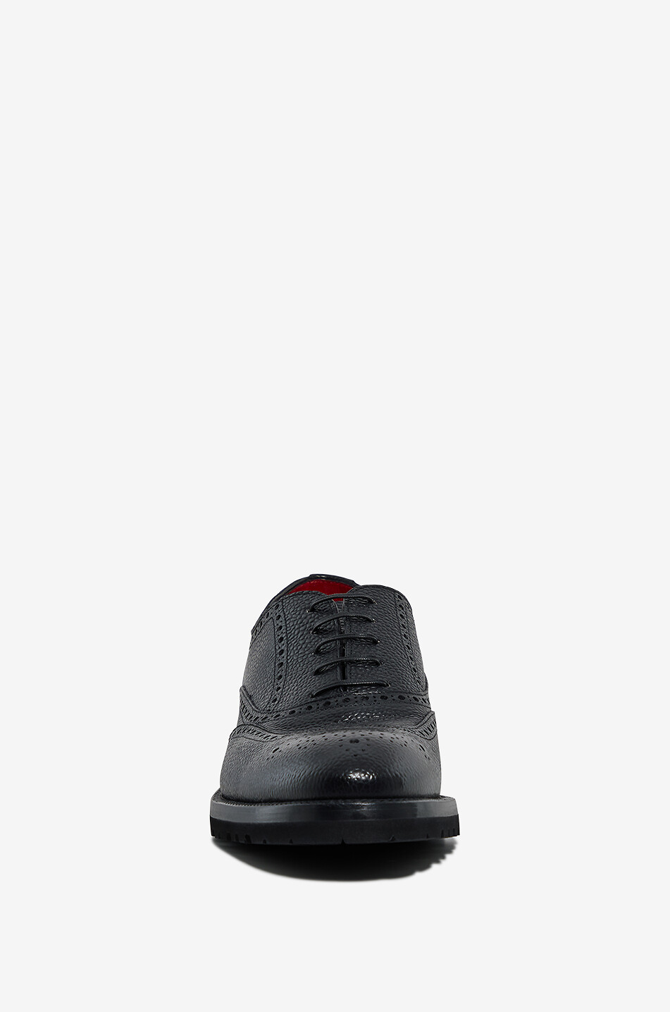 BARRETT Richelieu à perforations en cuir de veau grainé Homme NOIR 2