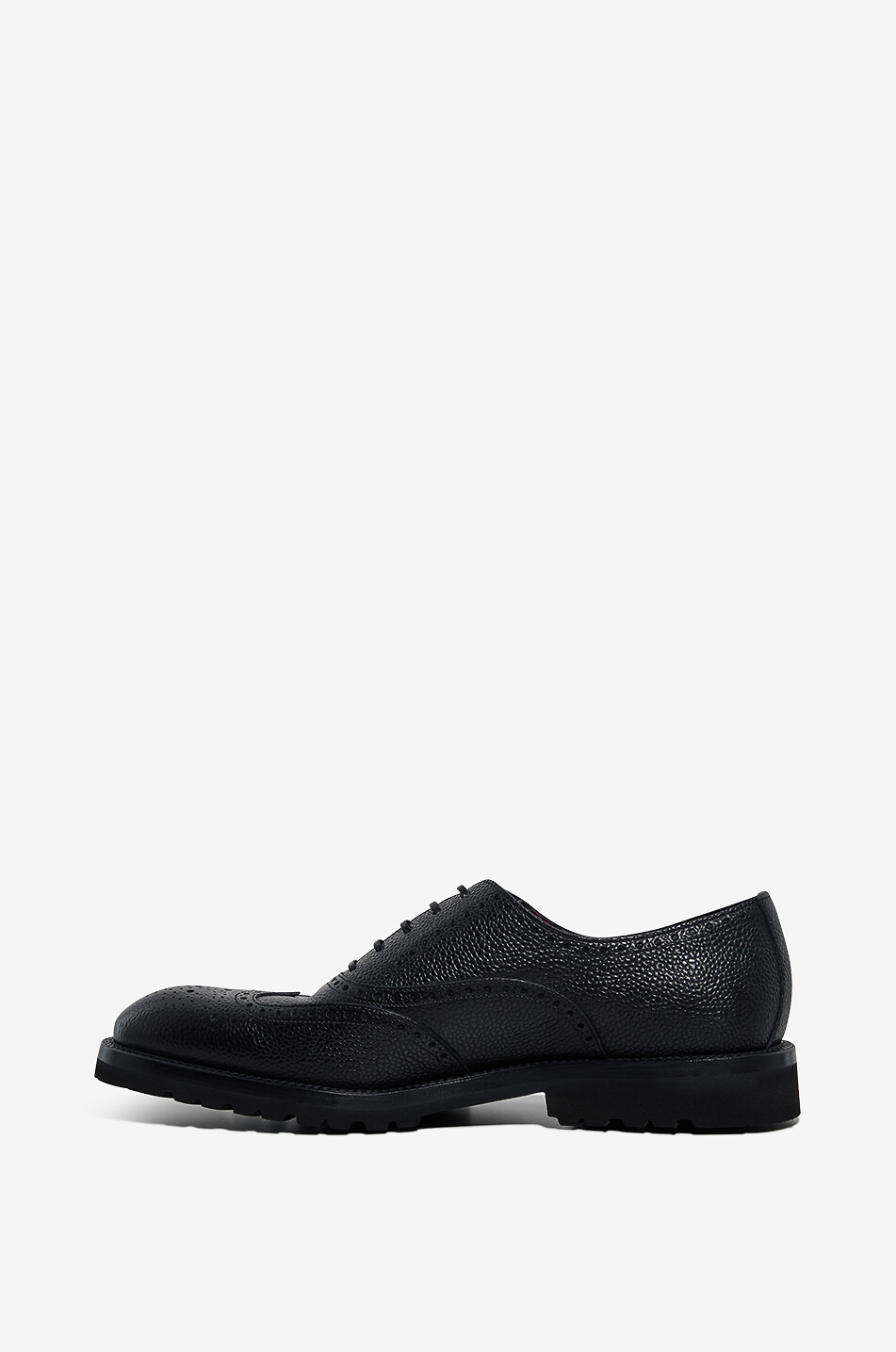 BARRETT Richelieu à perforations en cuir de veau grainé Homme NOIR 3