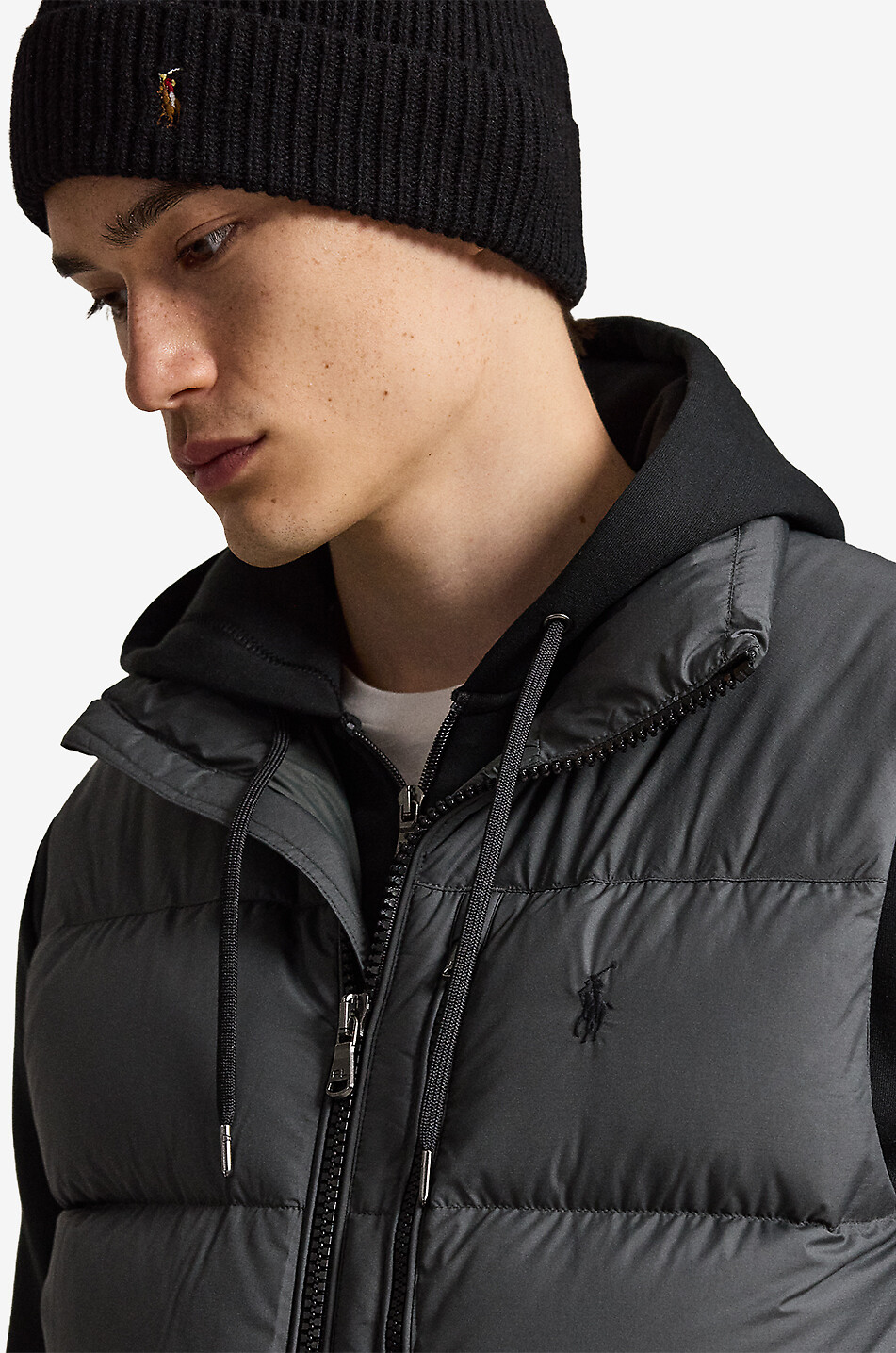 POLO RALPH LAUREN Gorham sleeveless high-neck down jacket Men DARK GREY 5