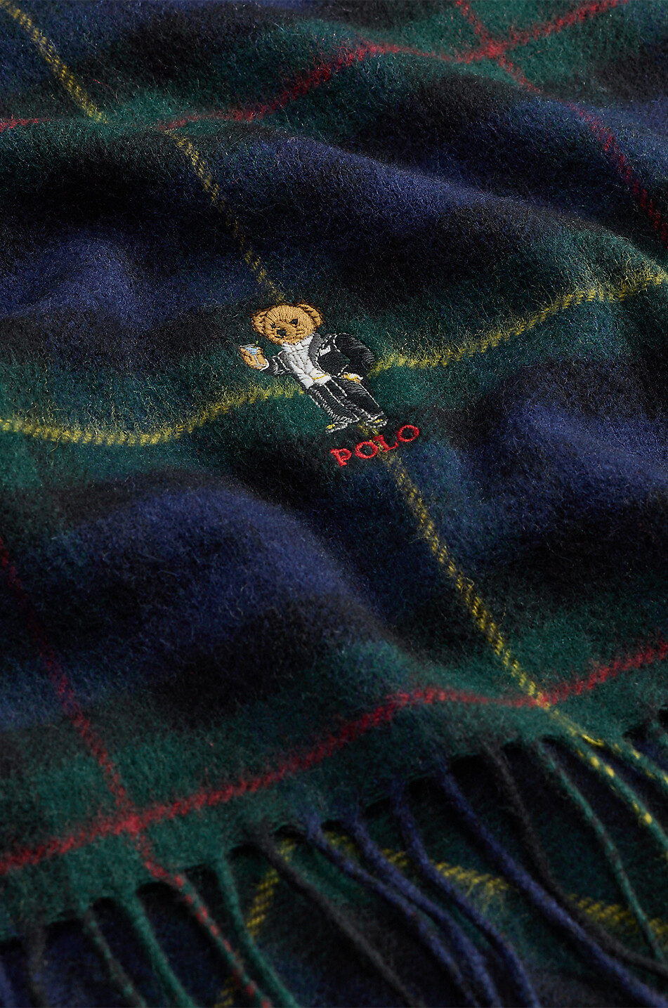 POLO RALPH LAUREN Mützen- und Schal-Set aus Tartan-Wolle und Kaschmir Polo Bear Herren BUNT 2