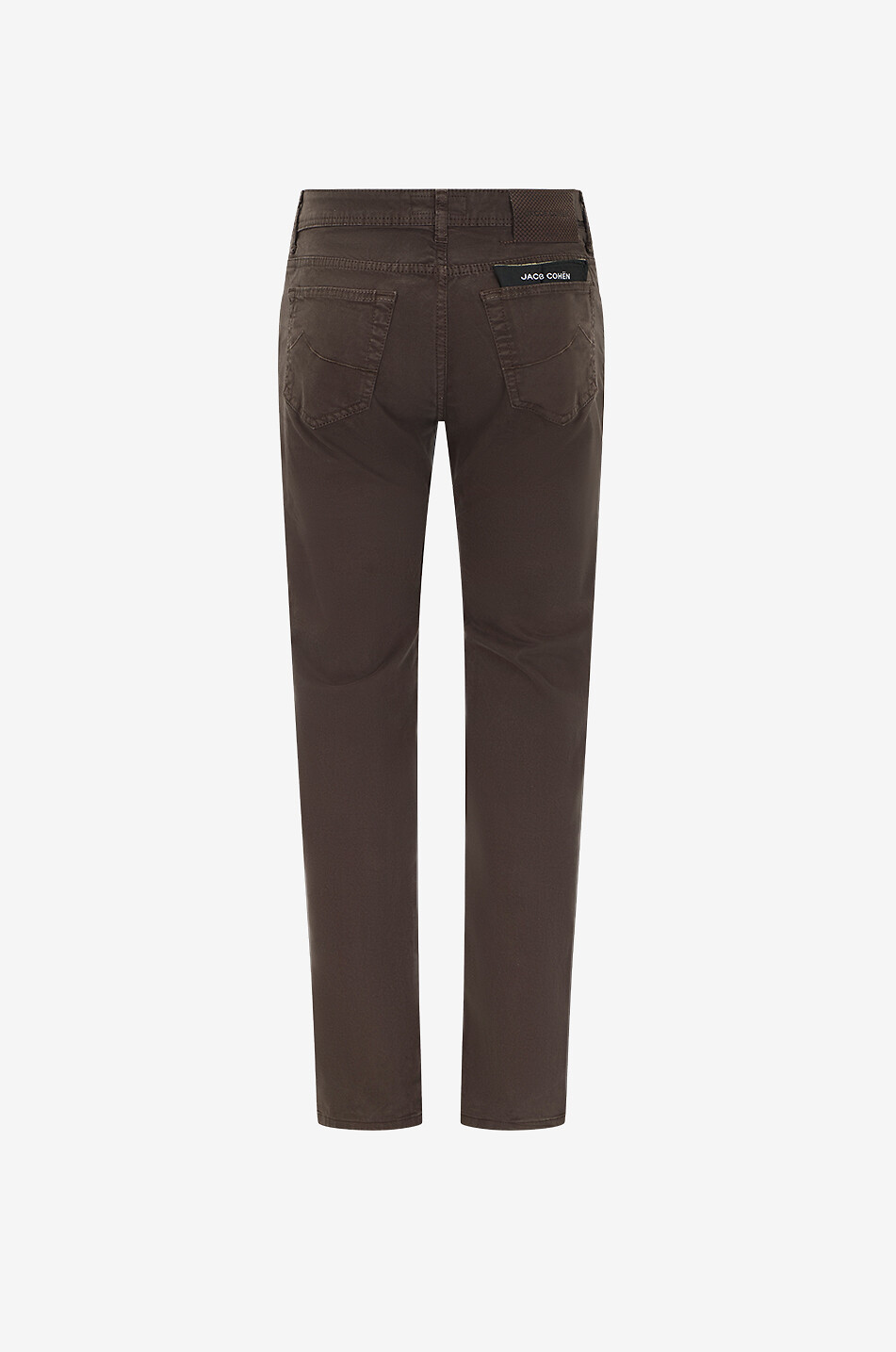 JACOB COHEN Bard straight slim-fit cotton gabardine trousers Men DARK BROWN 2