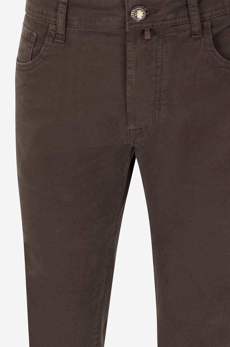 JACOB COHEN Bard straight slim-fit cotton gabardine trousers Men DARK BROWN 3
