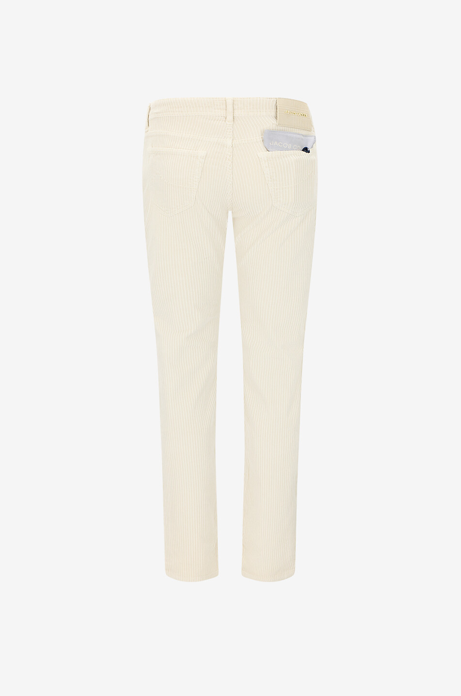 JACOB COHEN Viktor cotton corduroy straight-leg trousers Men EGGSHELL 2