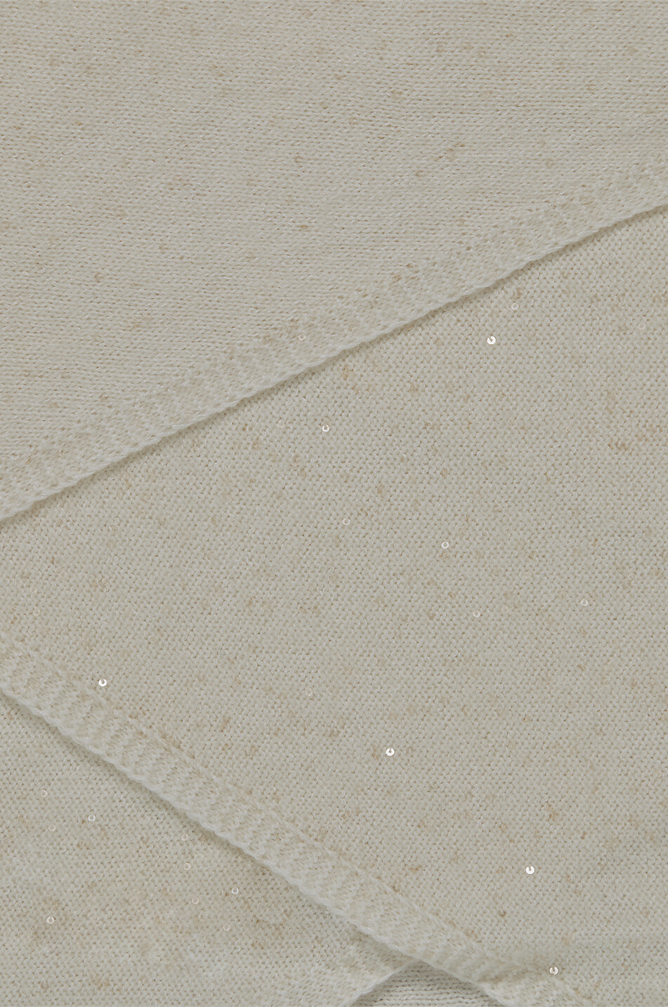 FABIANA FILIPPI Étole triangulaire en maille ornée de sequins Femme BLANC 2