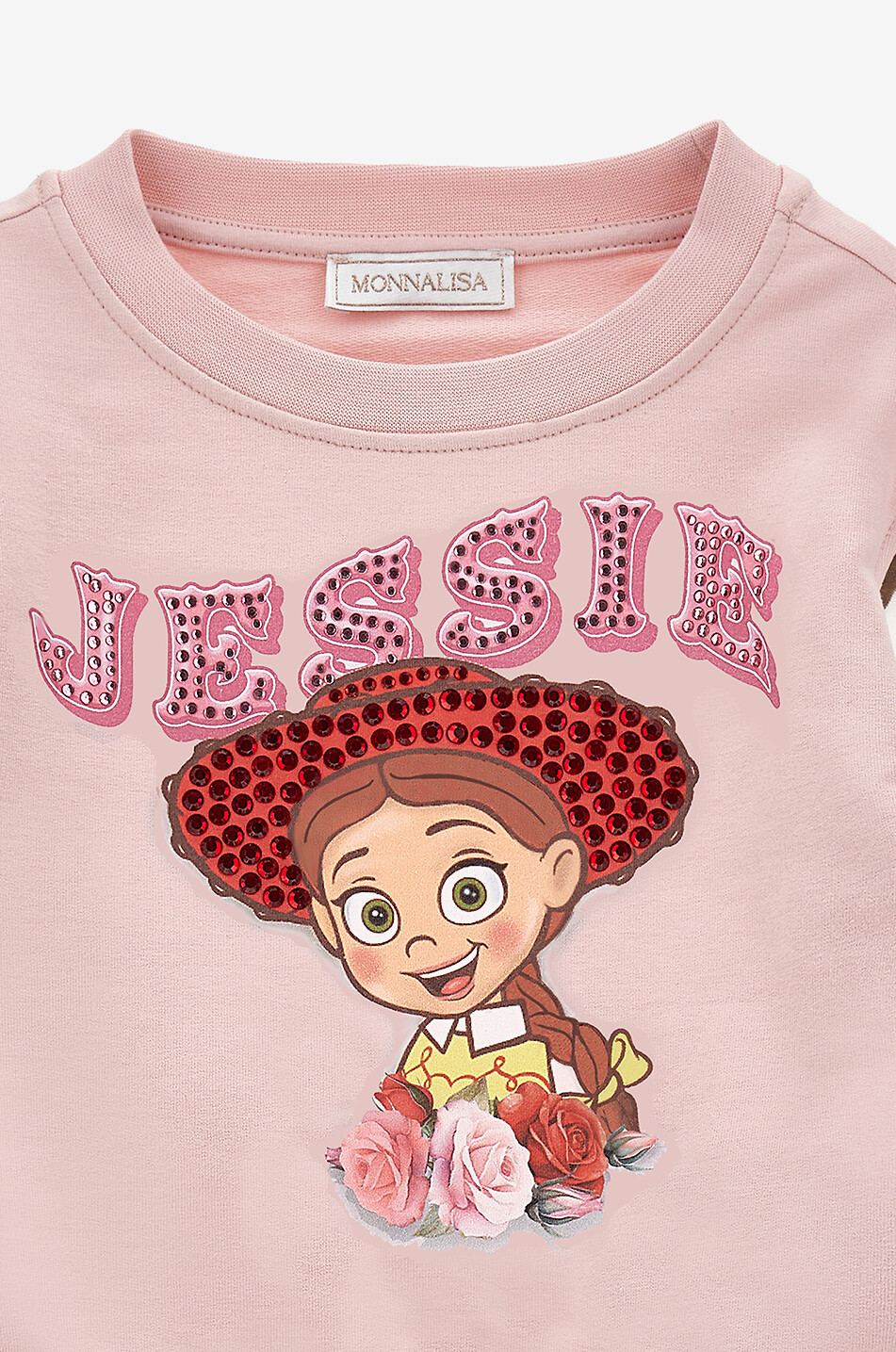 MONNALISA Toy Story girl's fleece printed sweatshirt with rhinestones Girl PINK 3