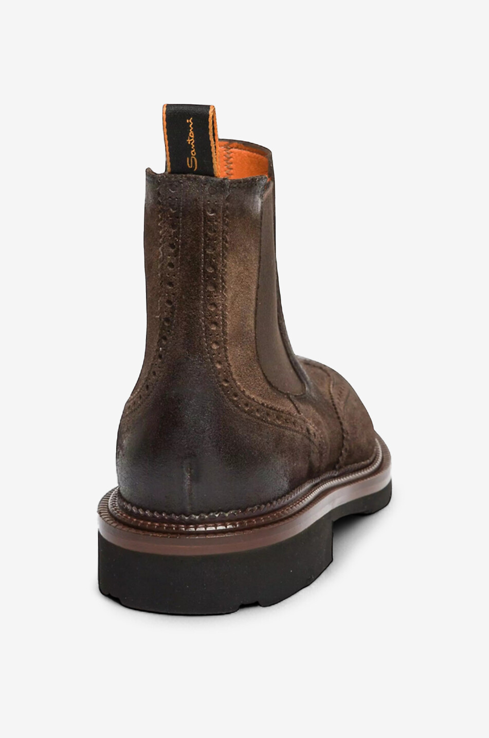 SANTONI Bottines chelsea en daim vieilli Homme MARRON MOYEN 6