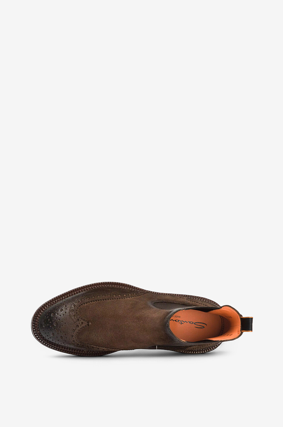 SANTONI Bottines chelsea en daim vieilli Homme MARRON MOYEN 7