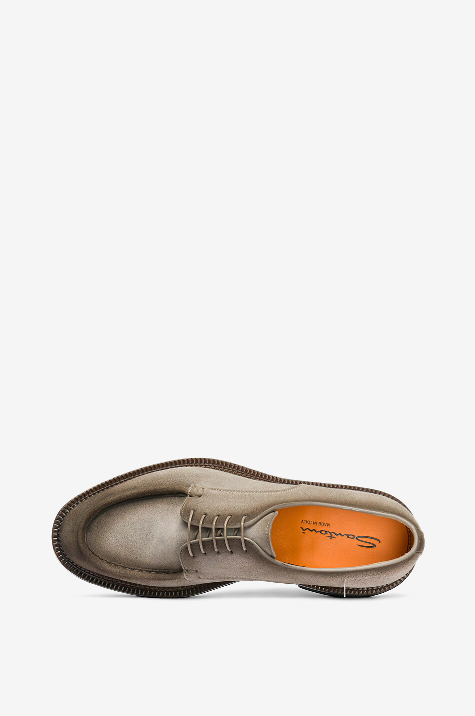 SANTONI Chaussures à lacets en daim Homme MARRON 7