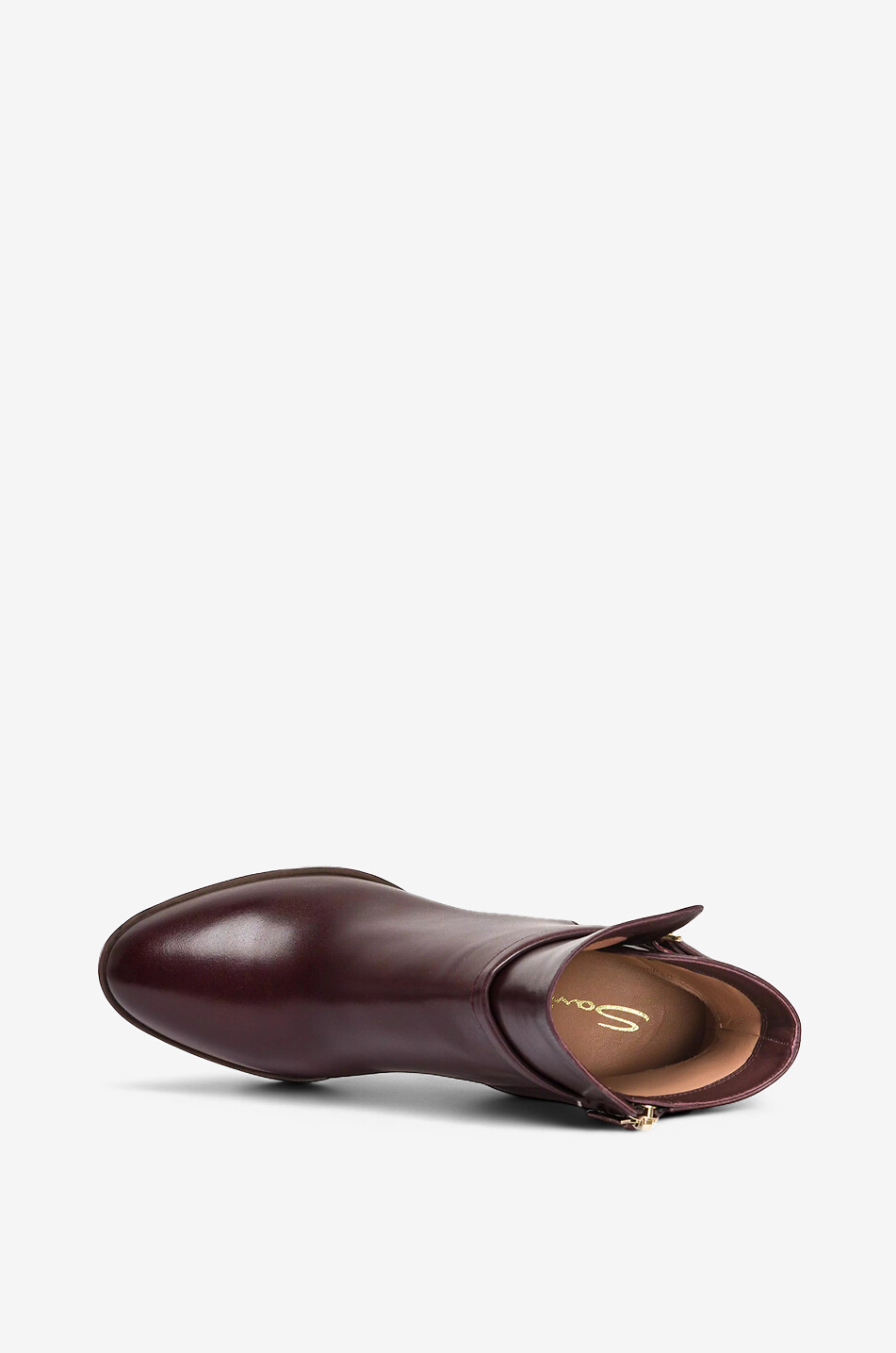 SANTONI Stiefeletten mit Blockabsatz aus Glattleder Andy 65 Damen DUNKELROT 5