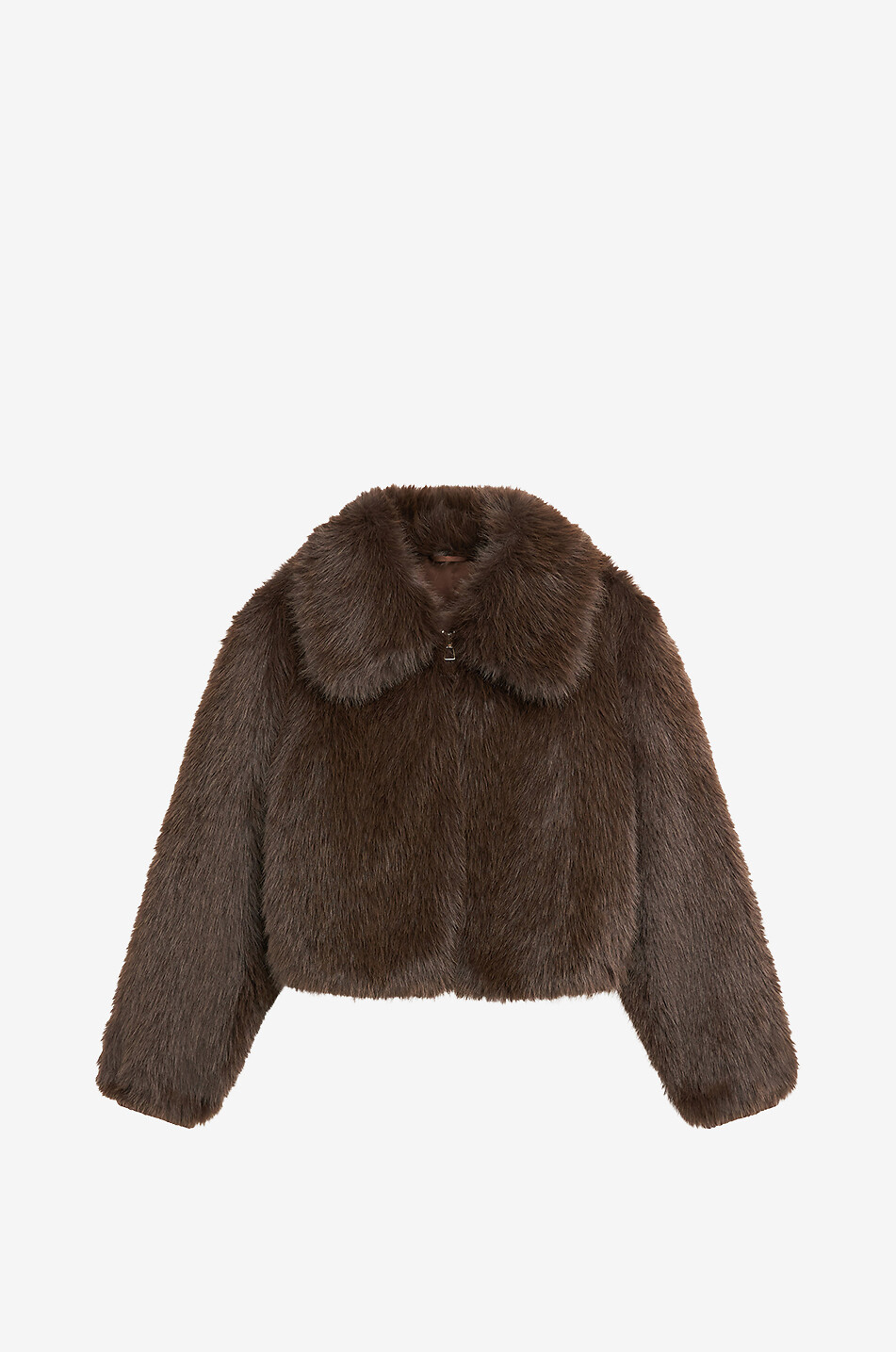 THE FRANKIE SHOP Kurze Oversizejacke aus Kunstfell Hope Damen BRAUN 1