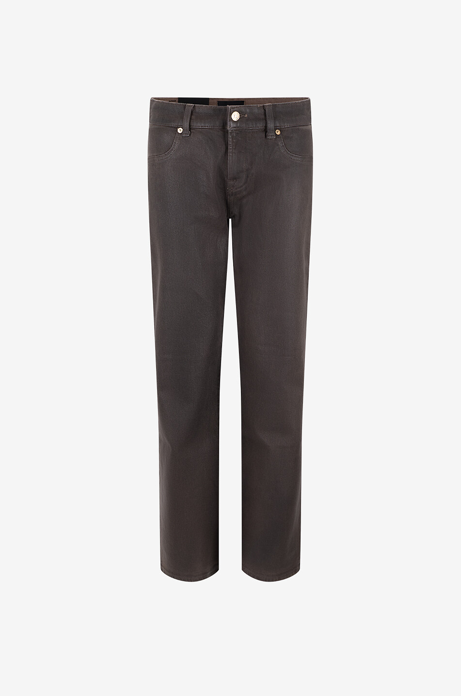 Gerade Jeans aus beschichtetem Denim Calie