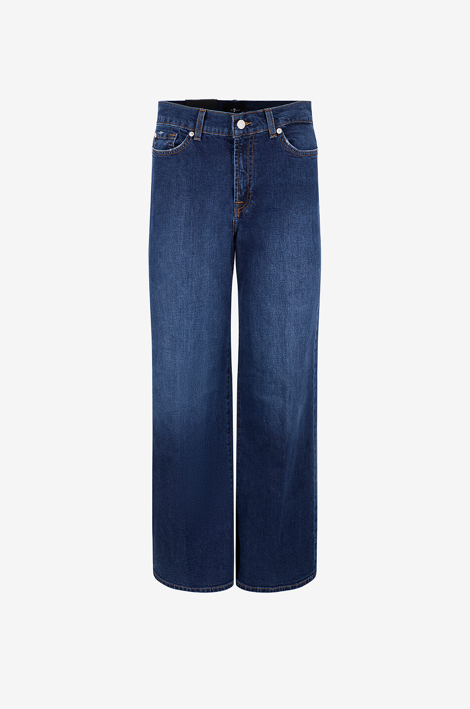7 FOR ALL MANKIND Jean large en coton denim Lotta Femme BLEU FONCE 1