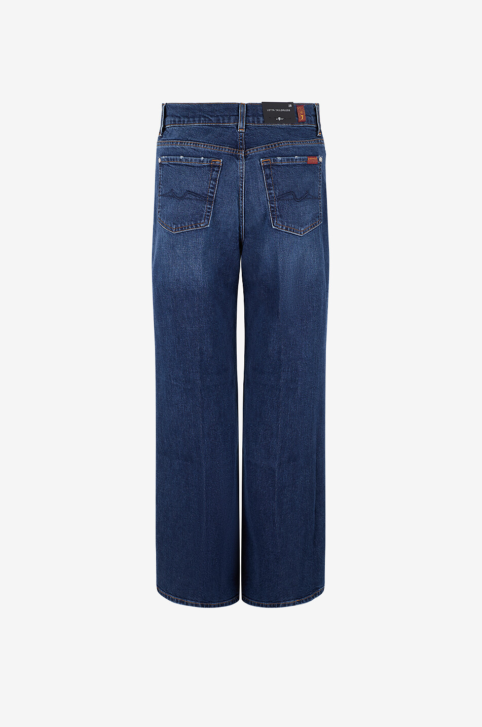 7 FOR ALL MANKIND Jean large en coton denim Lotta Femme BLEU FONCE 2