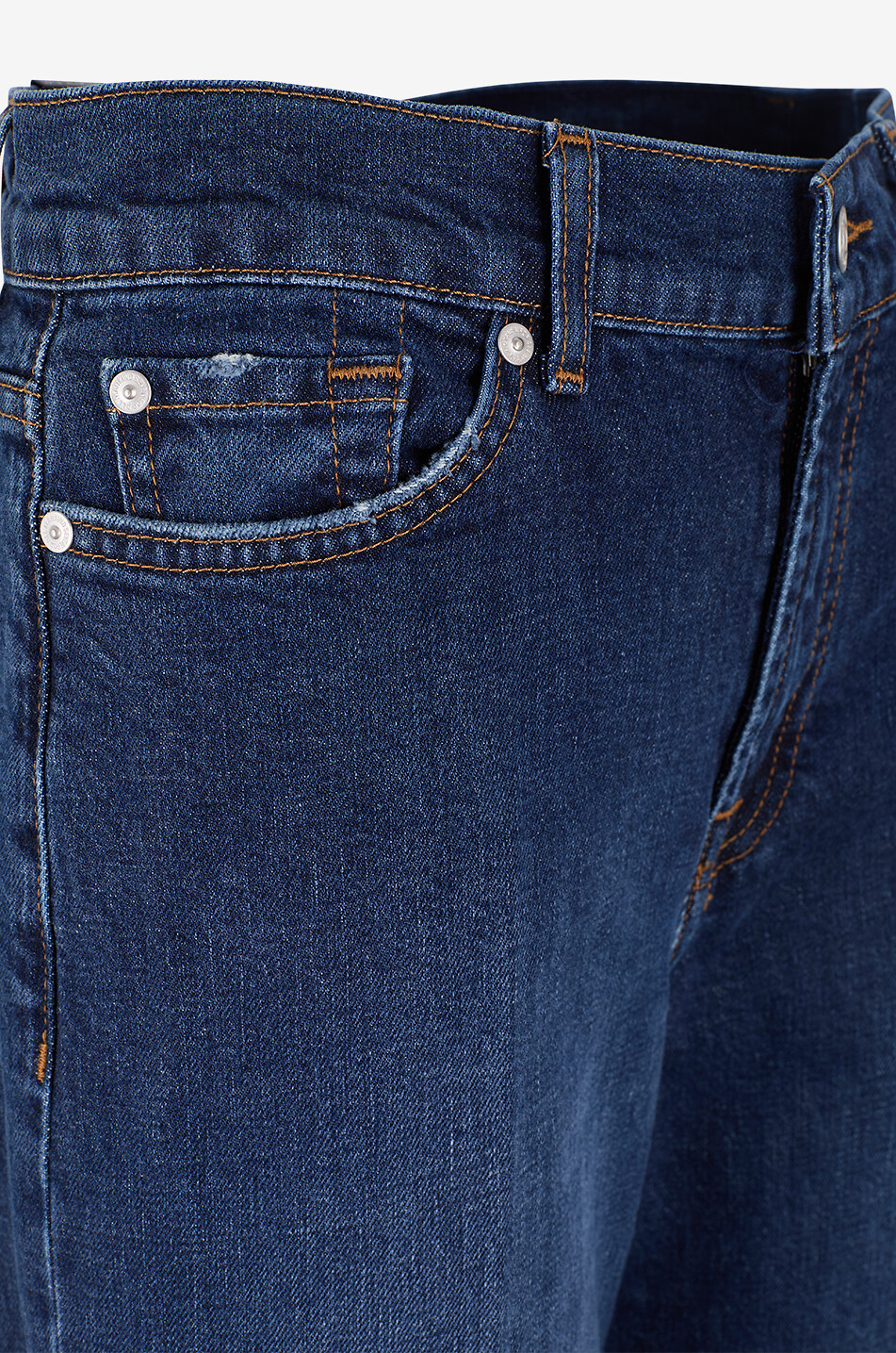 7 FOR ALL MANKIND Jean large en coton denim Lotta Femme BLEU FONCE 3