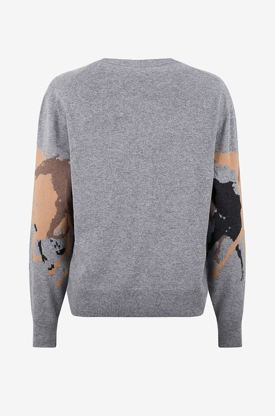 STELLA McCARTNEY Jacquard-Pullover mit Rundhalsausschnitt aus Schurwolle Damen GRAU 2