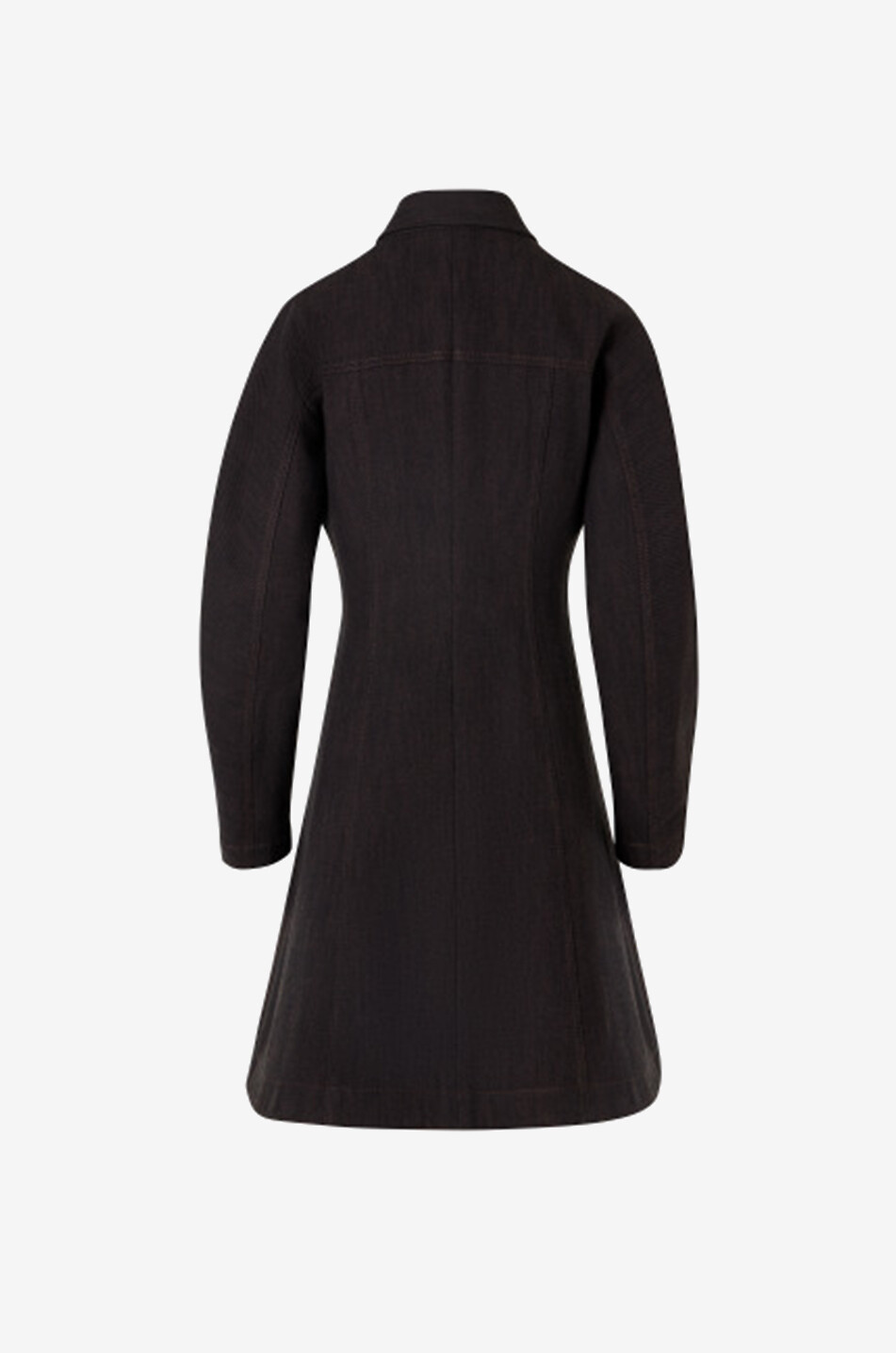 AKRIS PUNTO Fit-and-flare mini shirt dress in winter denim Women DARK BROWN 2