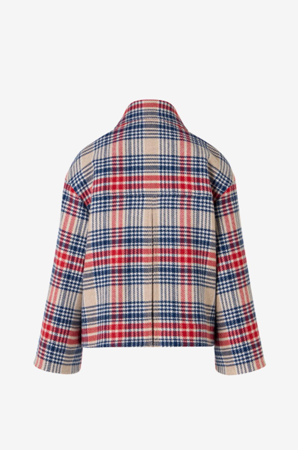 AKRIS PUNTO Kurze karierte Jacke aus Wollmischung Damen BUNT 2