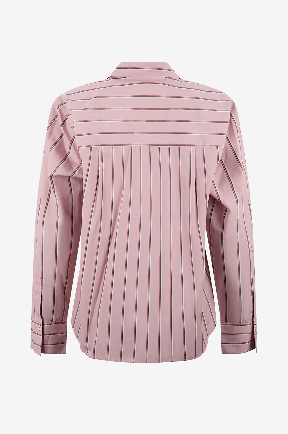 VINCE Striped long-sleeve popeline shirt Women LIGHT PINK 2