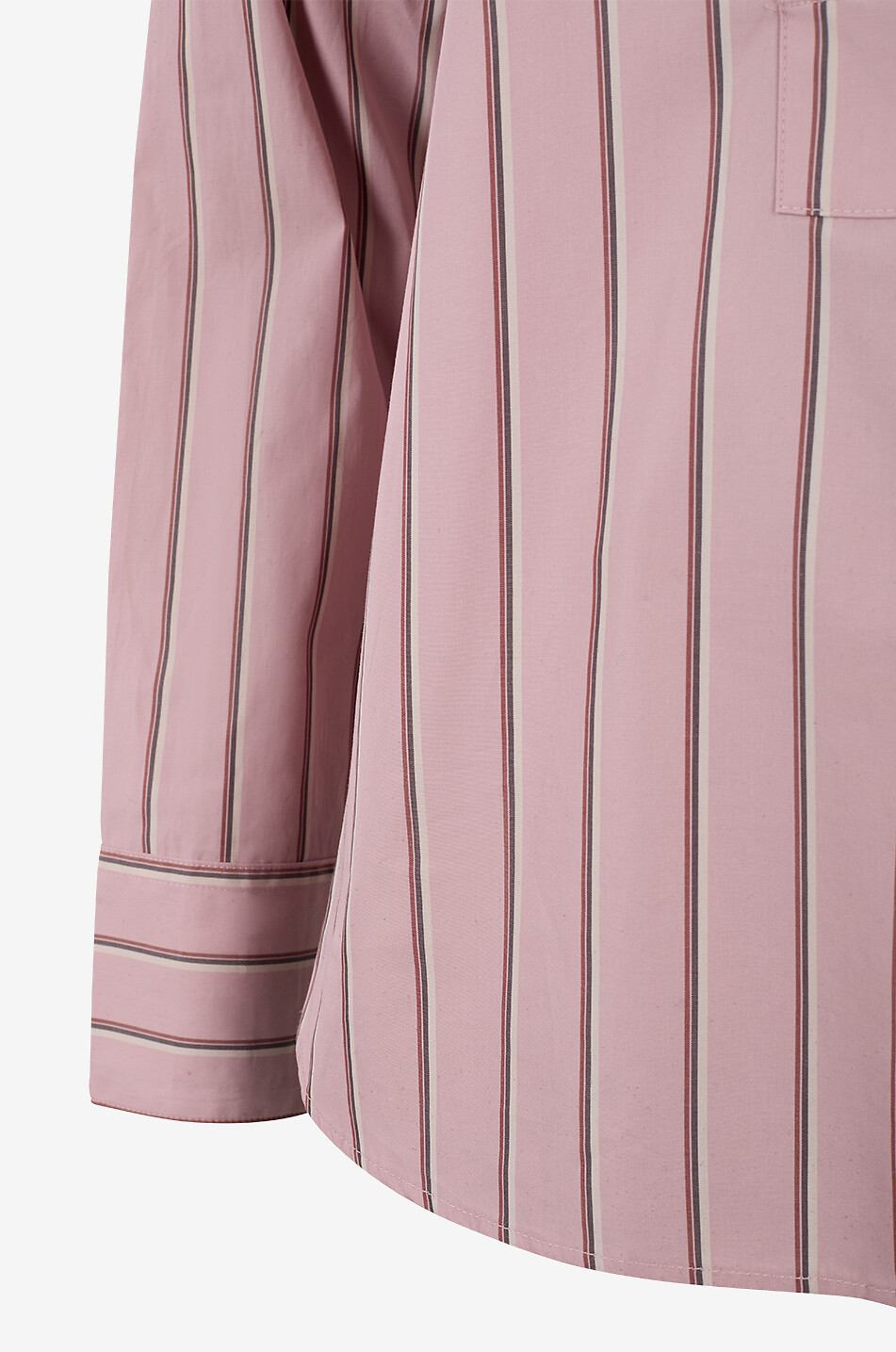 VINCE Striped long-sleeve popeline shirt Women LIGHT PINK 7