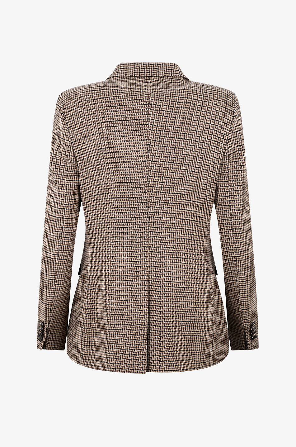 TAGLIATORE Blazer croisé pied-de-poule en laine mélangée Femme MARRON MOYEN 2