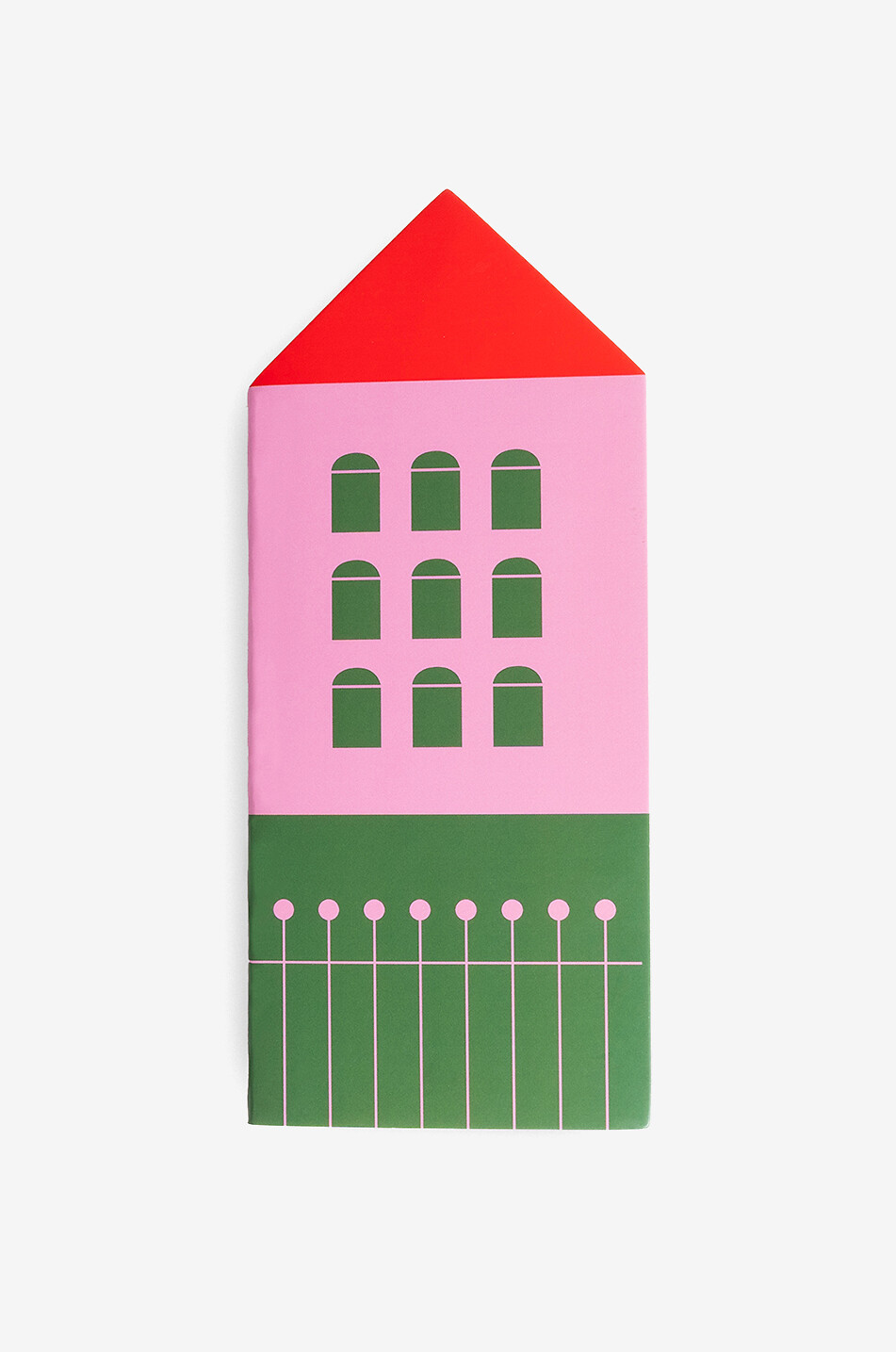 HELIO FERRETTI Green Notting Hill Notebook house-shaped illustrated notebook Home MULTI COLOURED 1