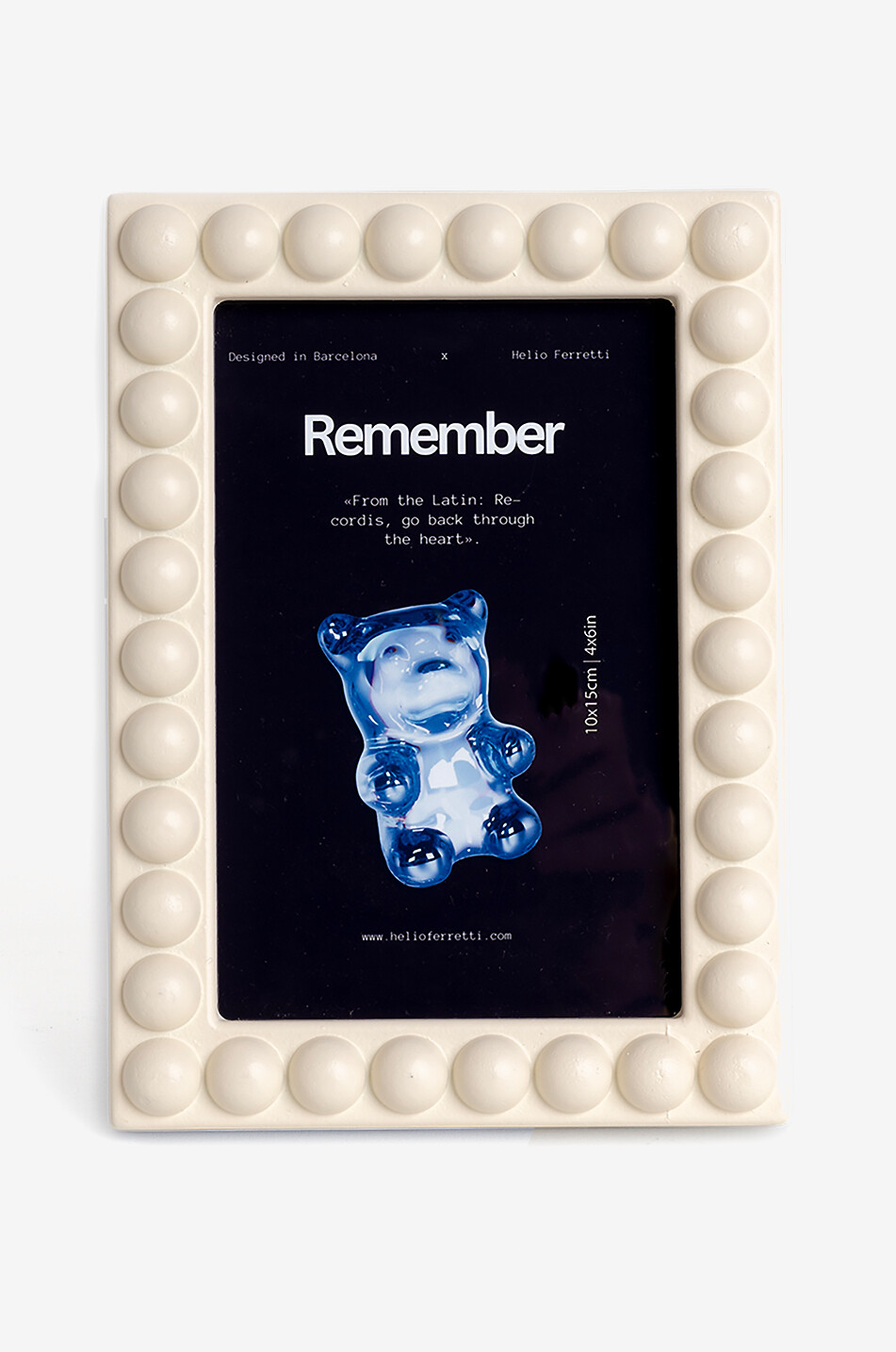 HELIO FERRETTI Memory MDF photo frame with bead border Home BEIGE 1