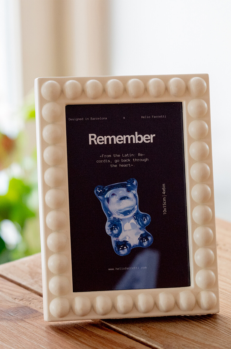 HELIO FERRETTI Memory MDF photo frame with bead border Home BEIGE 3