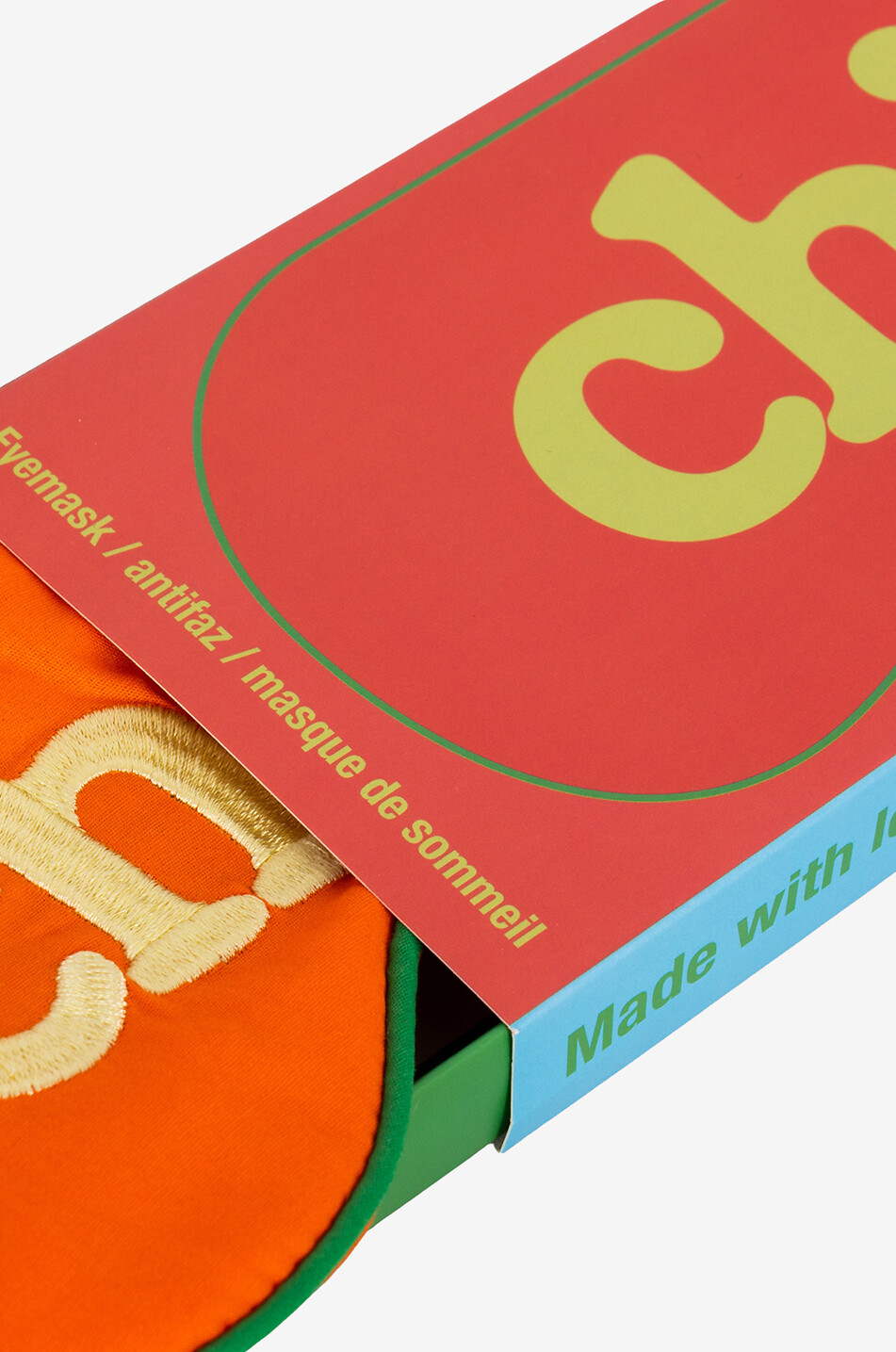 HELIO FERRETTI Masque de sommeil brodé Chill Maison ORANGE 2