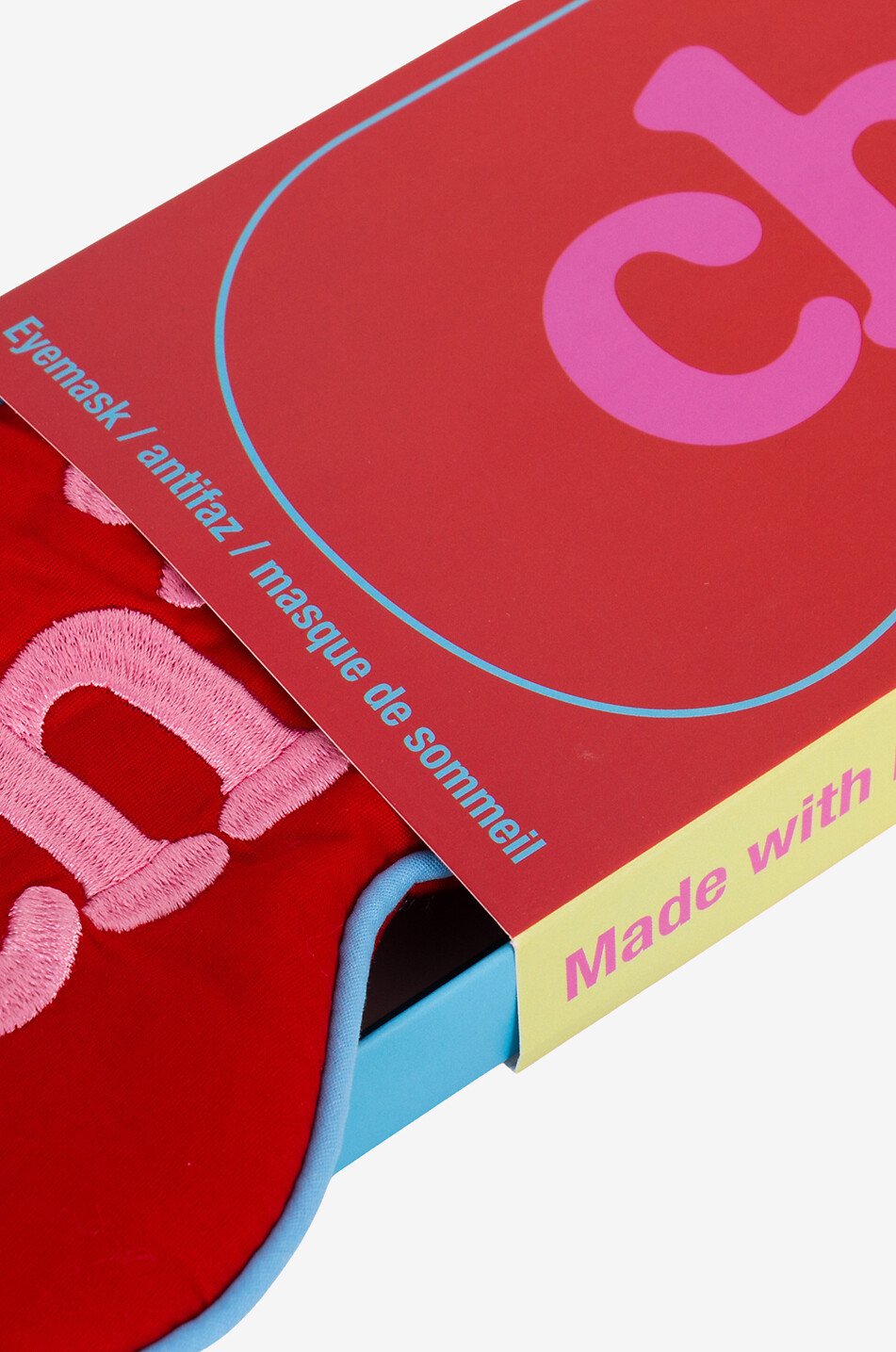 HELIO FERRETTI Masque de sommeil brodé Chill Maison ROUGE 2