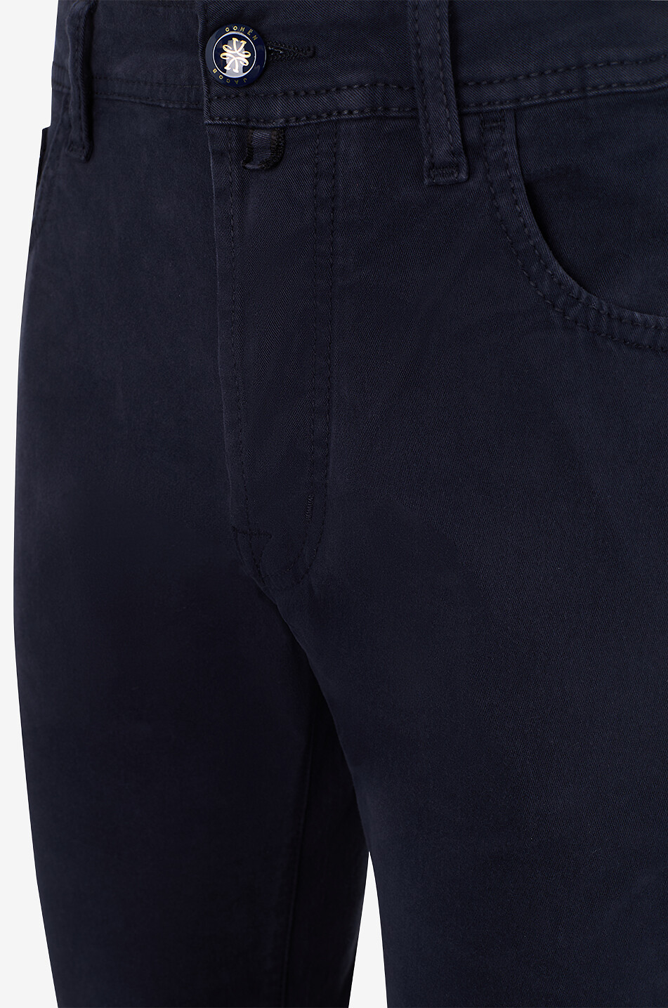 JACOB COHEN Bard straight slim-fit cotton gabardine trousers Men DARK BLUE 3