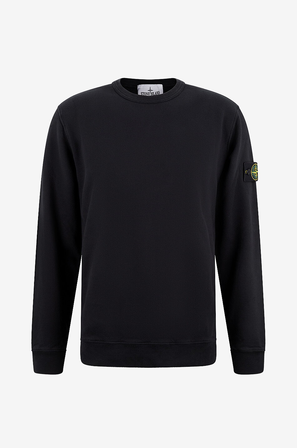 STONE ISLAND Rundhals-Sweatshirt 6100049 Brushed Organic Cotton Fleece Herren SCHWARZ 1