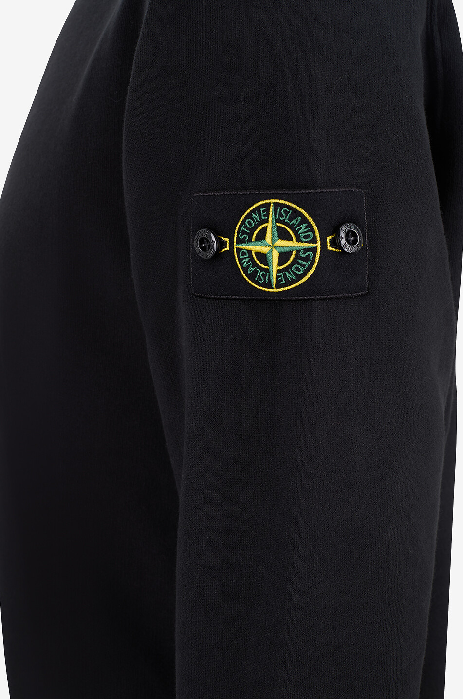 STONE ISLAND Rundhals-Sweatshirt 6100049 Brushed Organic Cotton Fleece Herren SCHWARZ 3