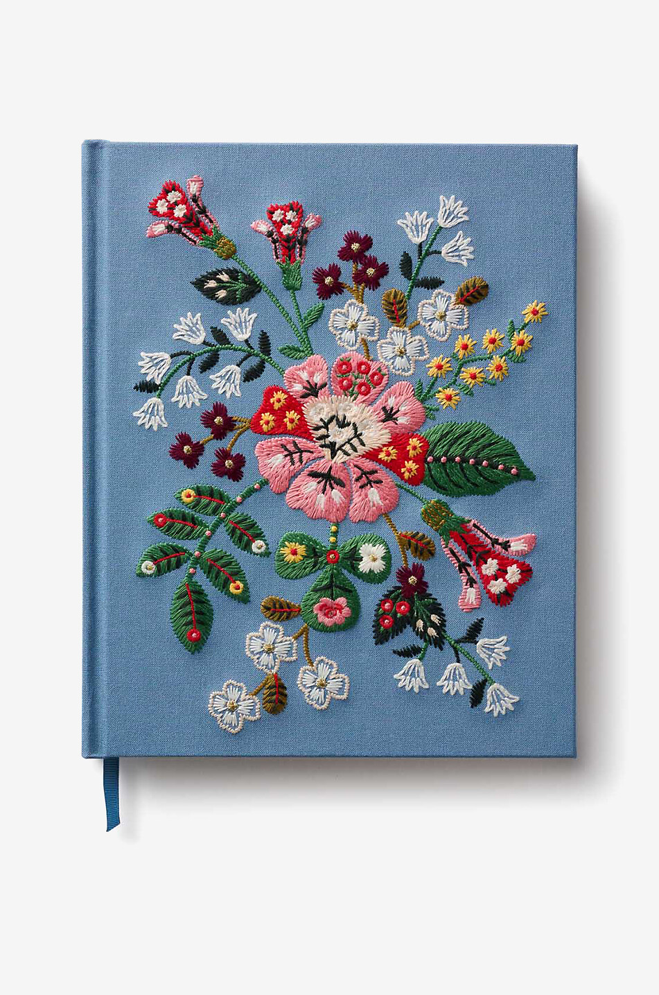 RIFLE PAPER & CO Carnet de croquis brodé à motif floral Gracie Maison BLEU 1