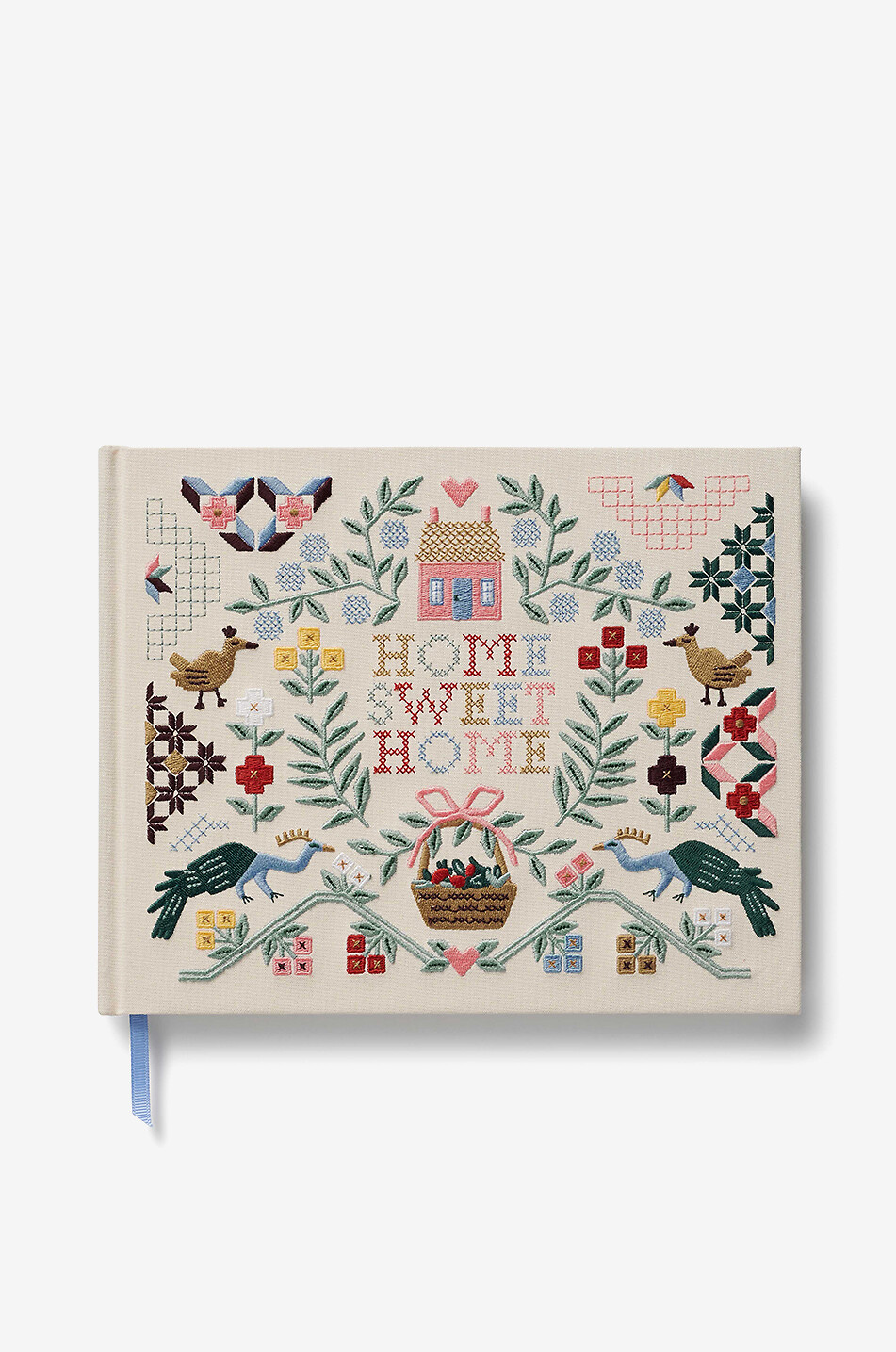 RIFLE PAPER & CO Fabric embroidered guest book Home Sweet Home Home MULTI COLOURED 1