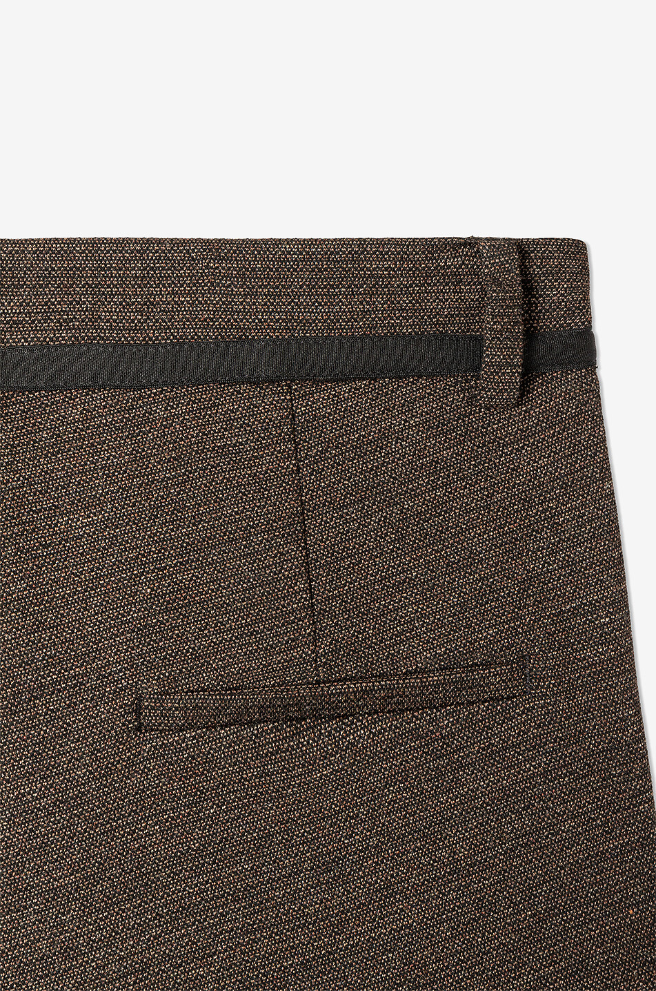 CAMBIO Pantalon cropped évasé en micro tweed Françoise Cropped Femme MARRON FONCÉ 8