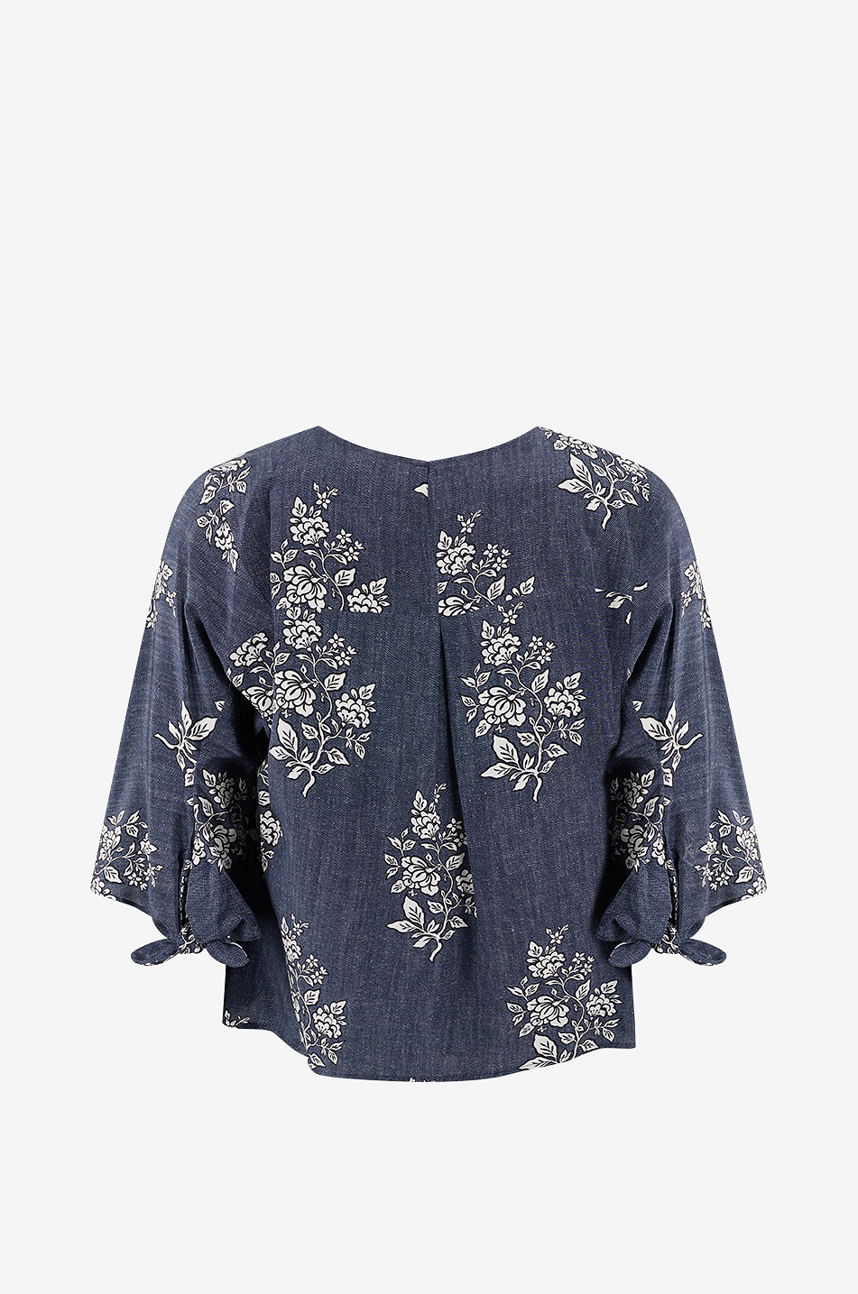 WEEKEND MAX MARA Dadone printed silk round neck blouse Women DARK BLUE 2