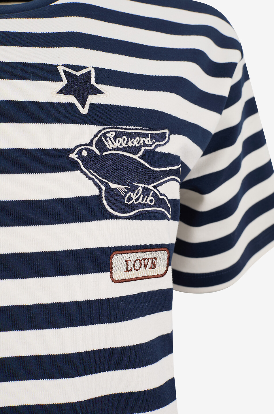WEEKEND MAX MARA Sala printed cotton short-sleeved T-shirt Women DARK BLUE 3