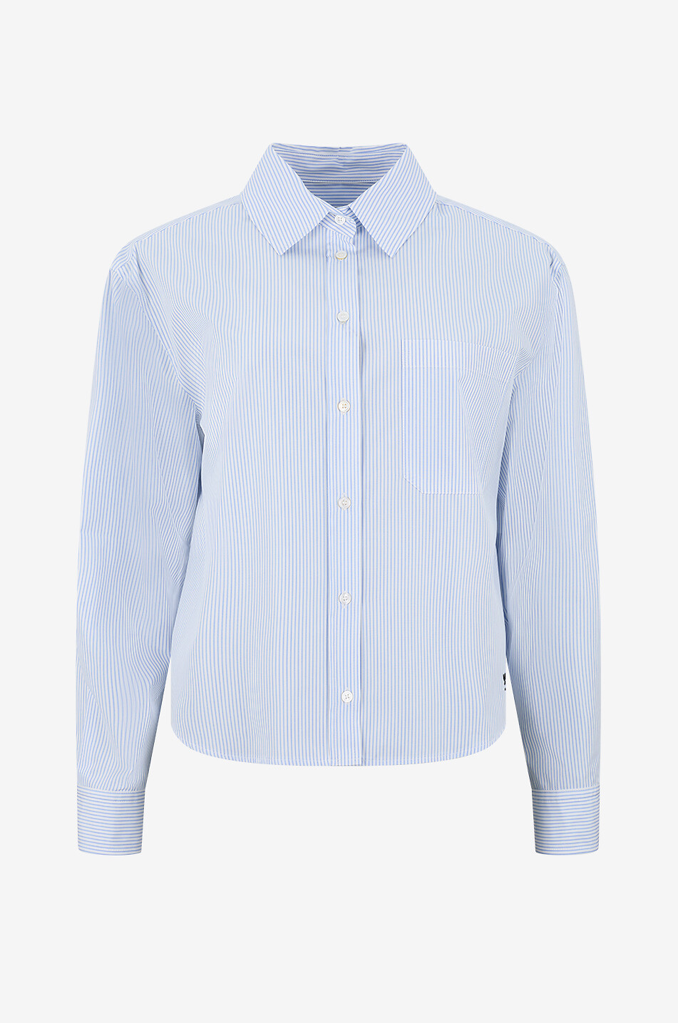 WEEKEND MAX MARA Panetto long-sleeved striped cotton poplin shirt Women LIGHT BLUE 1