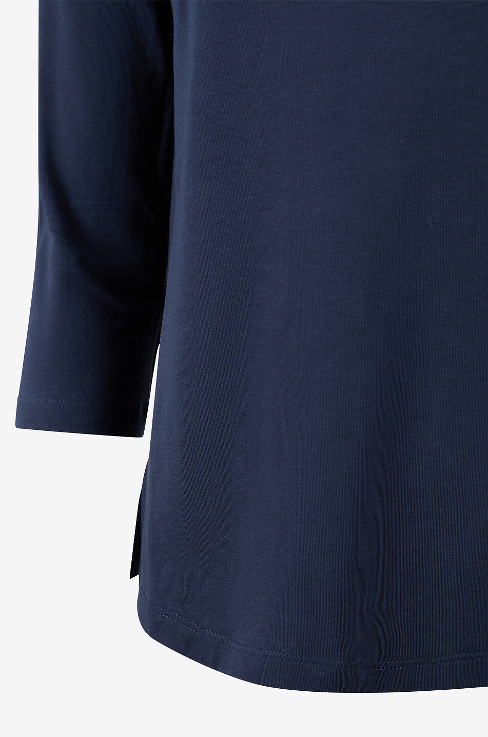 WEEKEND MAX MARA Top à col rond à manches trois-quarts en jersey de coton Multia Femme BLEU FONCE 3