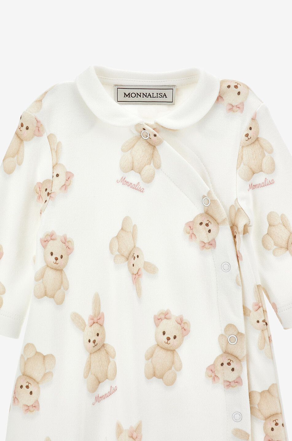 MONNALISA Pyjama bébé en coton et bambou imprimé oursons Bébé BLANC CASSE 3