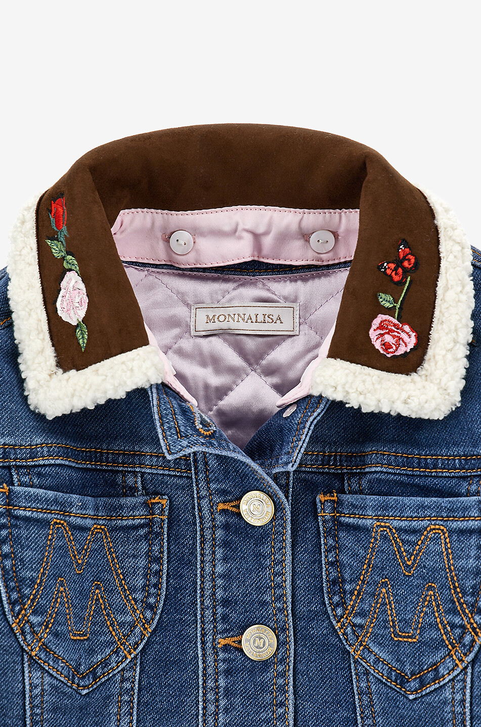 MONNALISA Toy Story girls' embroidered denim jacket Girl BLUE 4