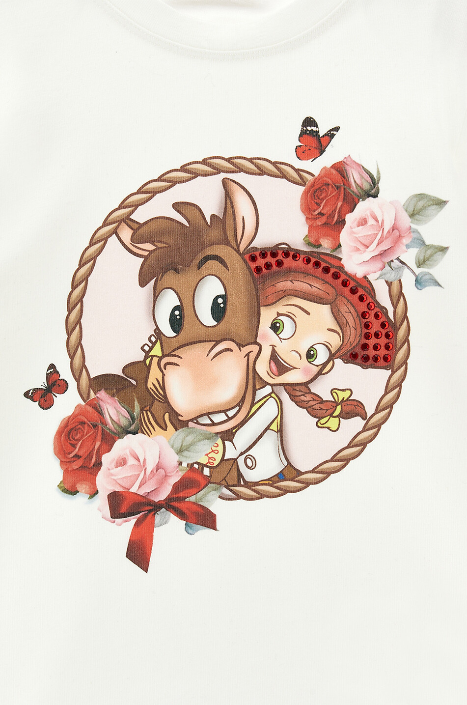 MONNALISA Langärmeliges Mädchen-T-Shirt aus Baumwolle mit Print Toy Story Mädchen CREMEFARBEN 4