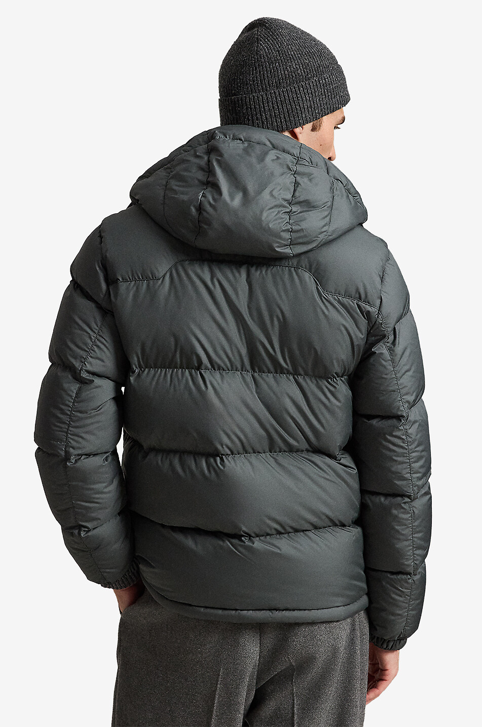 POLO RALPH LAUREN Kurze Stepp-Daunenjacke mit Kapuze The Gorham Herren DUNKELGRAU 3