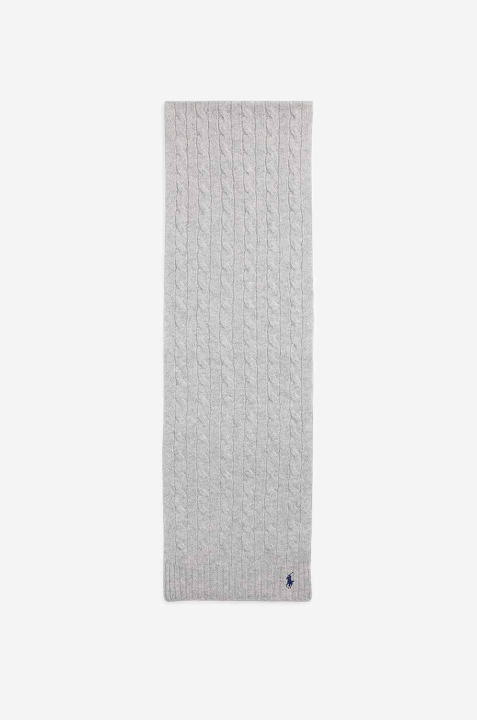 POLO RALPH LAUREN Écharpe en maille torsadée de laine et cachemire Pony Femme GRIS 1