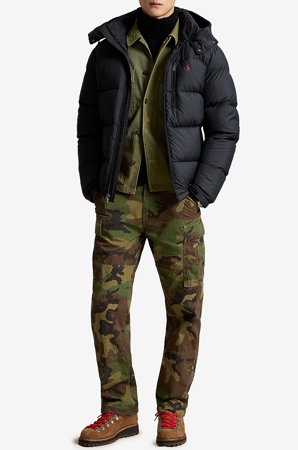 POLO RALPH LAUREN Kurze Stepp-Daunenjacke mit Kapuze The Gorham Herren SCHWARZ 4
