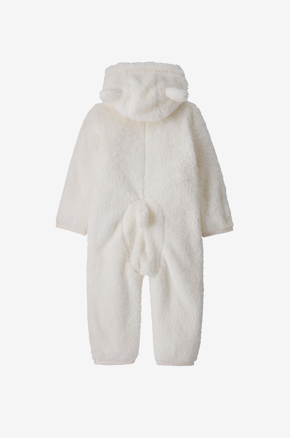 PATAGONIA Hooded polar fleece baby all-in-one with ears Baby WHITE 3